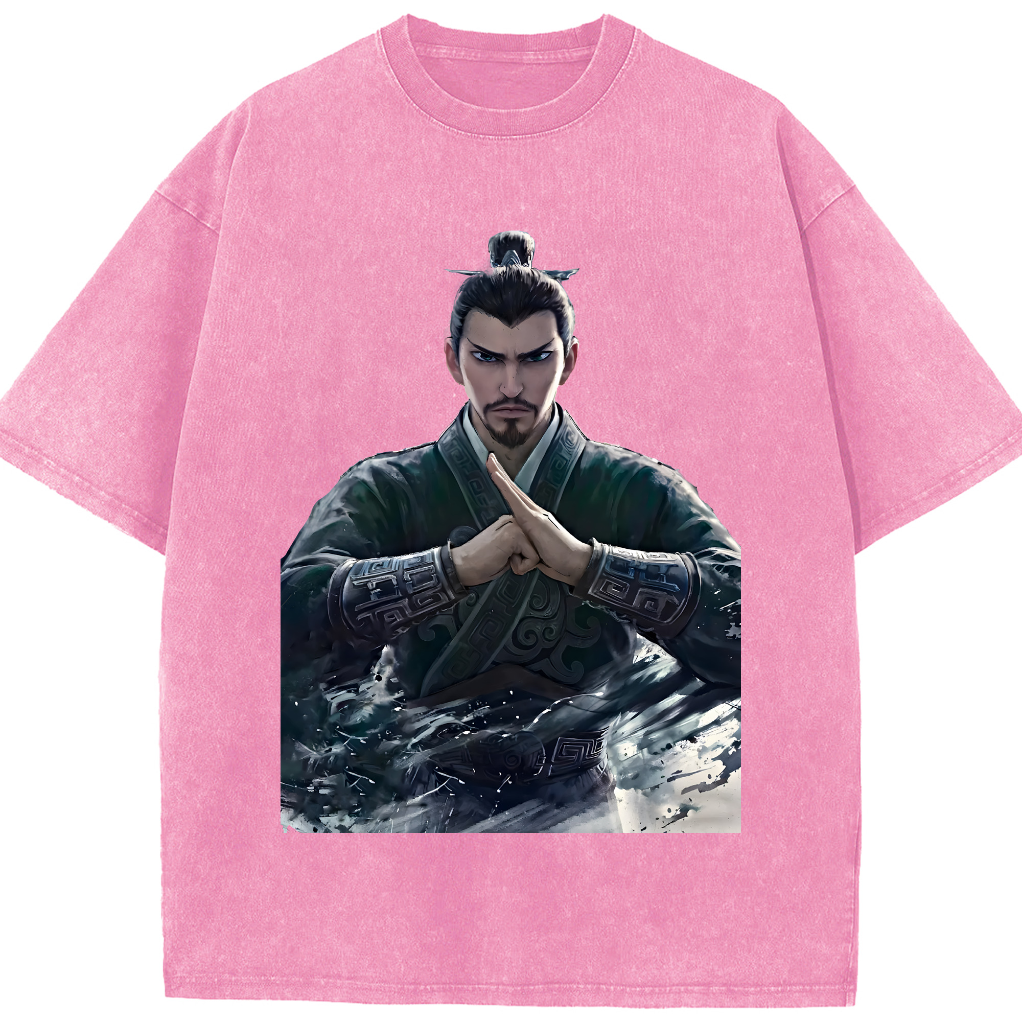 （画像用） Ne Zha 2 ナタ 魔童の大暴れ 綿100% ヴィンテージ風 半袖Tシャツ（フロントプリント）